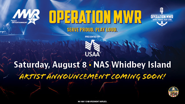 Promotional graphic depicting a Save the Date for an event titled Operation MWR. MWR, USAA, Operation MWR and America 250 logos appear in various locations.